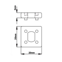 64-015-0 MODULAR SOLUTIONS PANEL CLAMP<br>5MM SPACER FOR 64-010-0